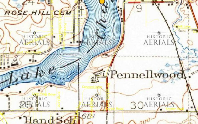Pennellwood Resort - 1927 Topo Map
